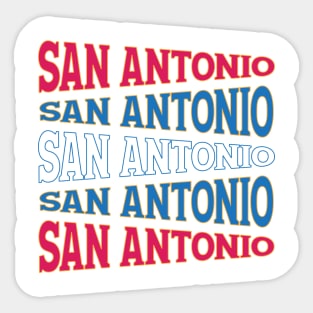 TEXT ART USA SAN ANTONIO Sticker